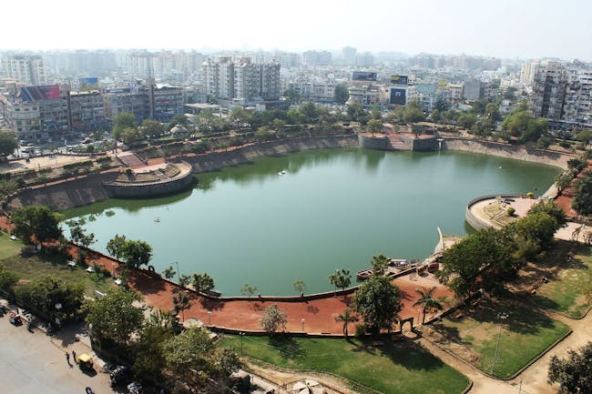 The line connects Mumbia to Ahmedabad, pictured above.