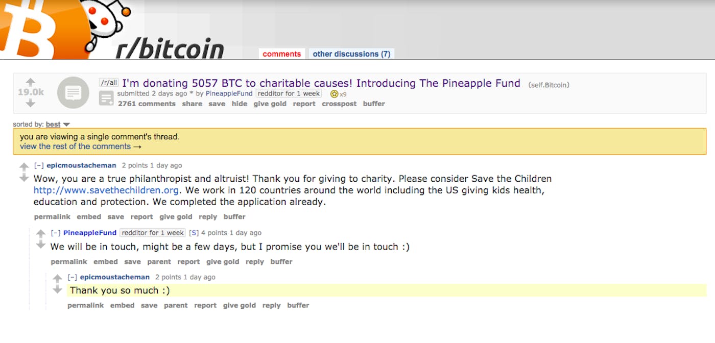 The Mysterious Pineapple Fund Is Giving Away 86 Million In Bitcoin - 