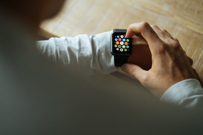 The Apple Watch home screen.