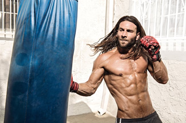 Zach McGowan in a Muscle and Fitness photo shoot
