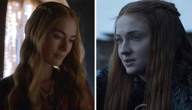 Sophie turner as Sansa Stark and Lena Headey as Cersei Lannister on 'Game of Thrones'