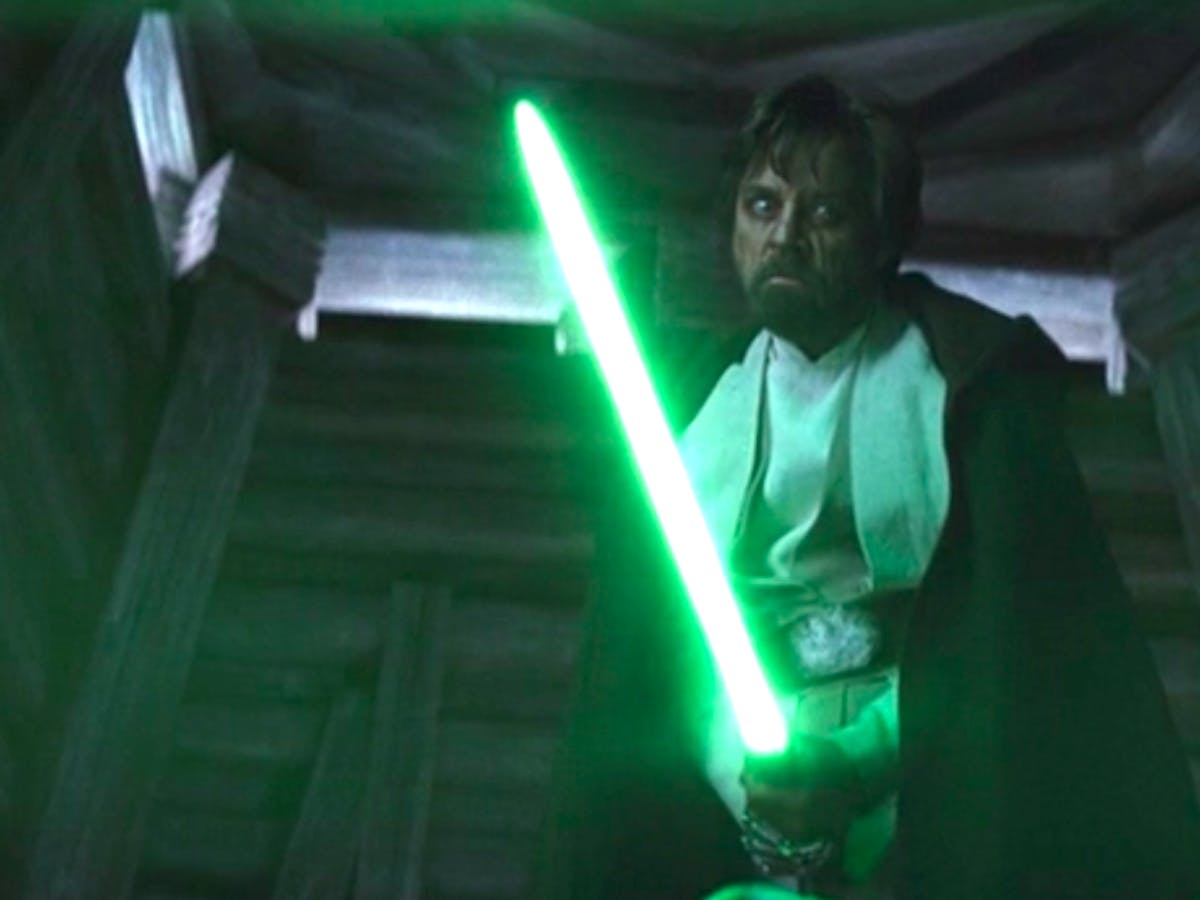 Image result for luke tries to kill kylo