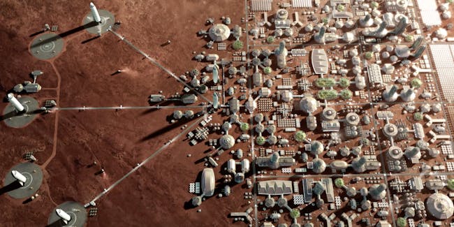 A Mars city.