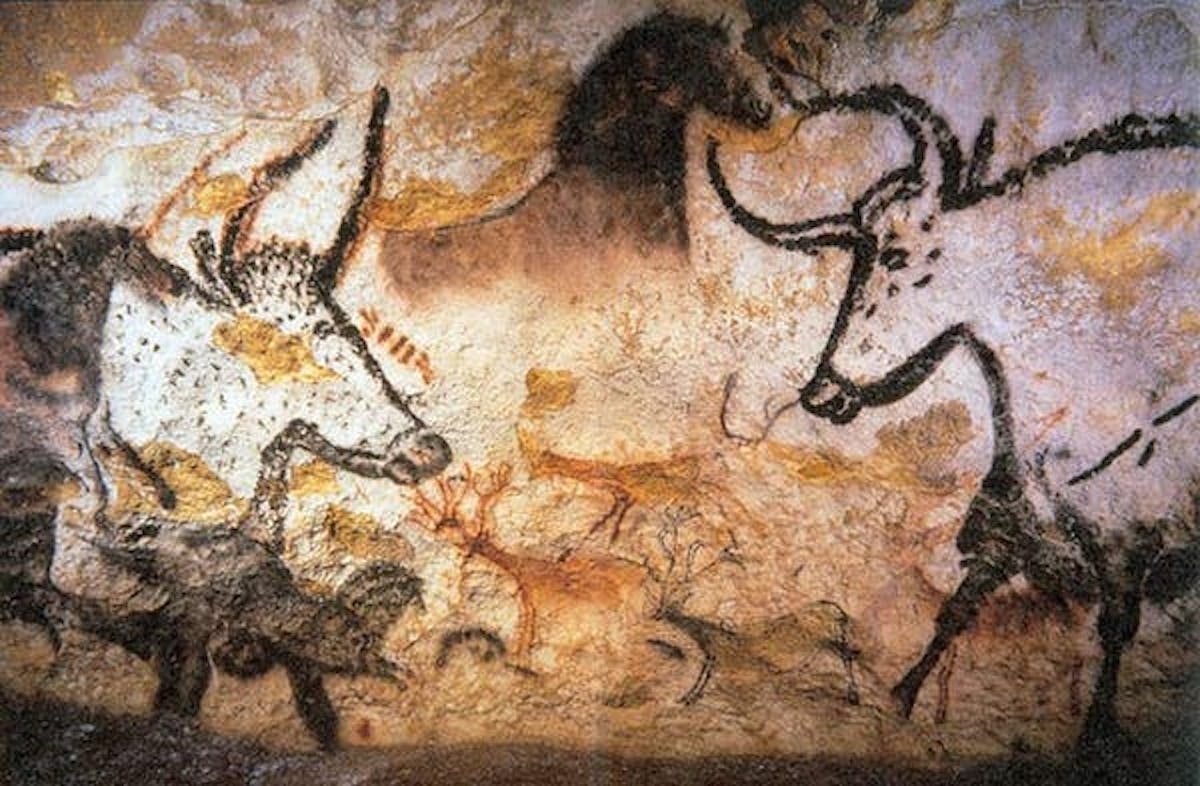 Humans hunted wild cattle, horses, and deer in France 17,000 years ago.