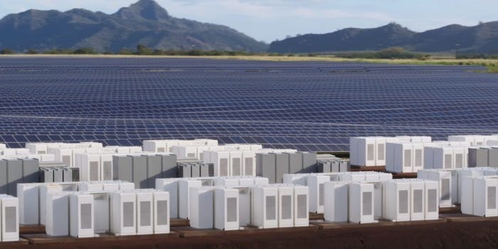 The Tesla Powerpack as shown in this company rendering.