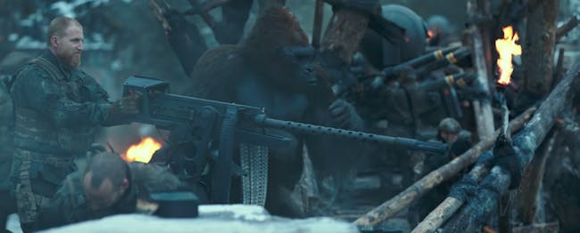 A gorilla on the humans' side in 'War for the Planet of the Apes'