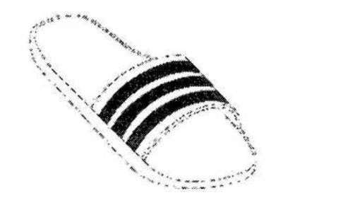 An illustration of the athleisure staple, the Adidas slip-on "adi-slide" sandal, was included in the court filing by Adidas against Tesla.