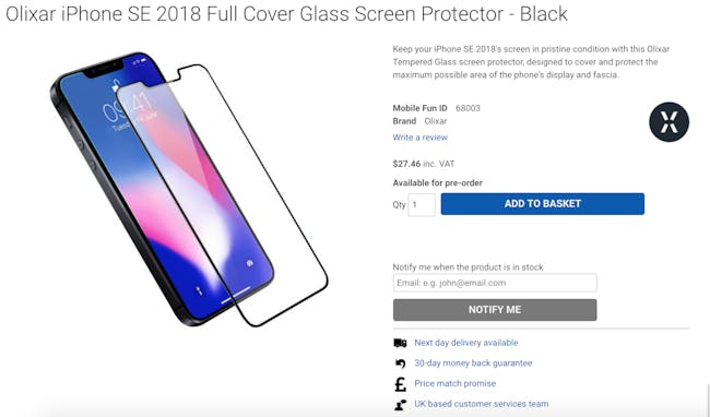 iphone SE 2 screen protector rumor
