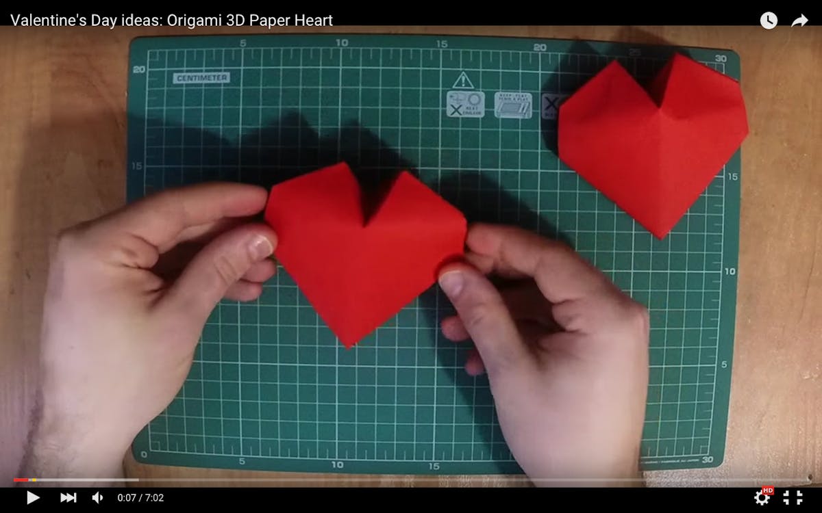 Watch And Learn How To Make 3d Origami Hearts For Valentine S Day - 