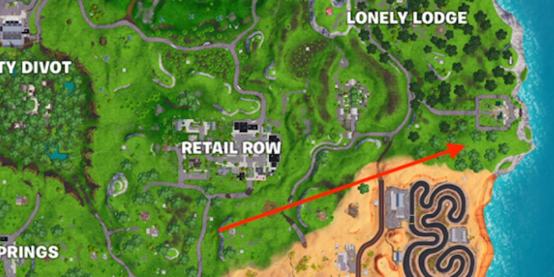 fortnite season 8 week 6 treasure map knife point map - fortnite search where the magnifying glass sits on treasure map