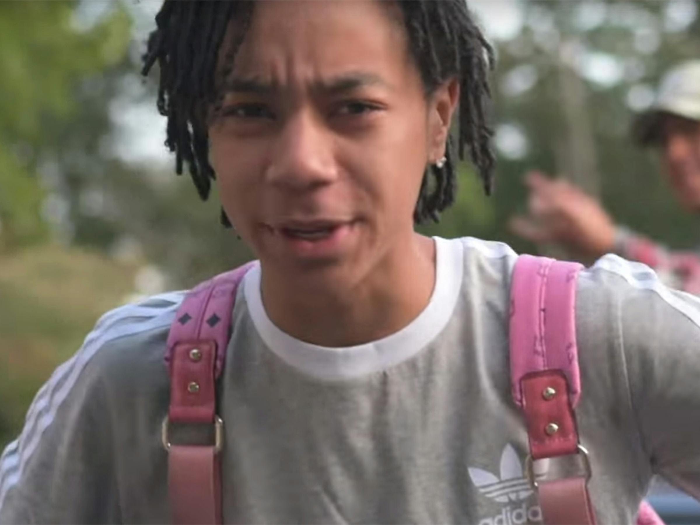 Check out that backpack.