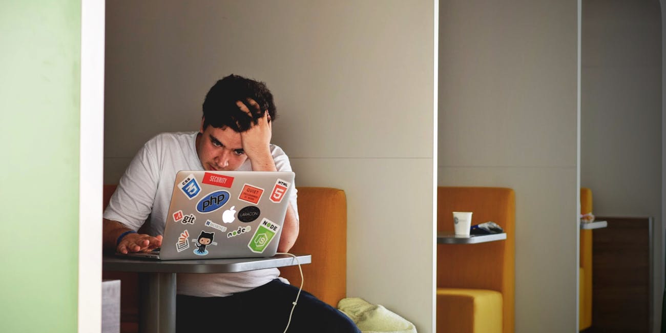 millennial at laptop