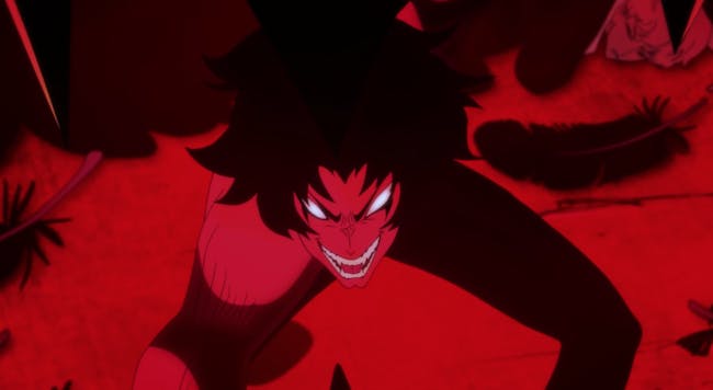 Akira as Devilman, neither fully demon nor human here.
