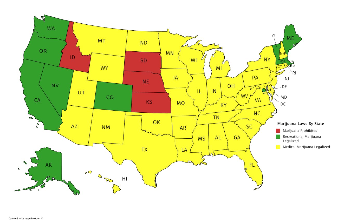 Marijuana Legalization 2018 What States Have Decriminalized Weed Inverse