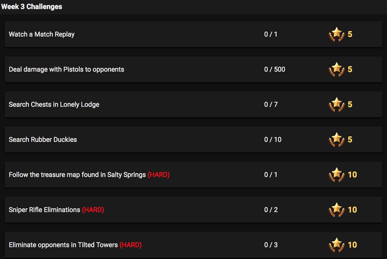 leaked week 3 challenges - fortnite week 3 challenges rubber duckies