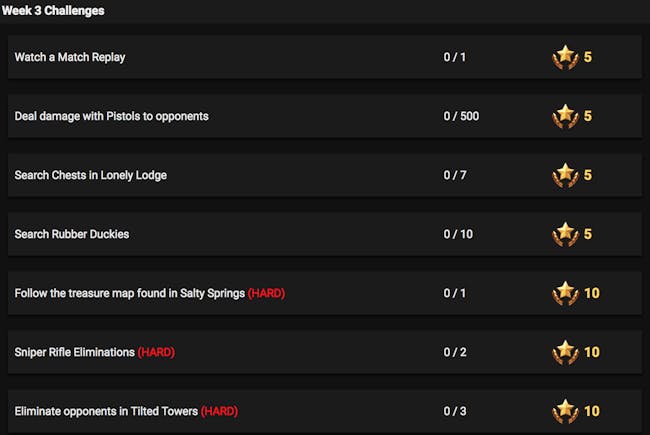 Leaked Week 3 Challenges