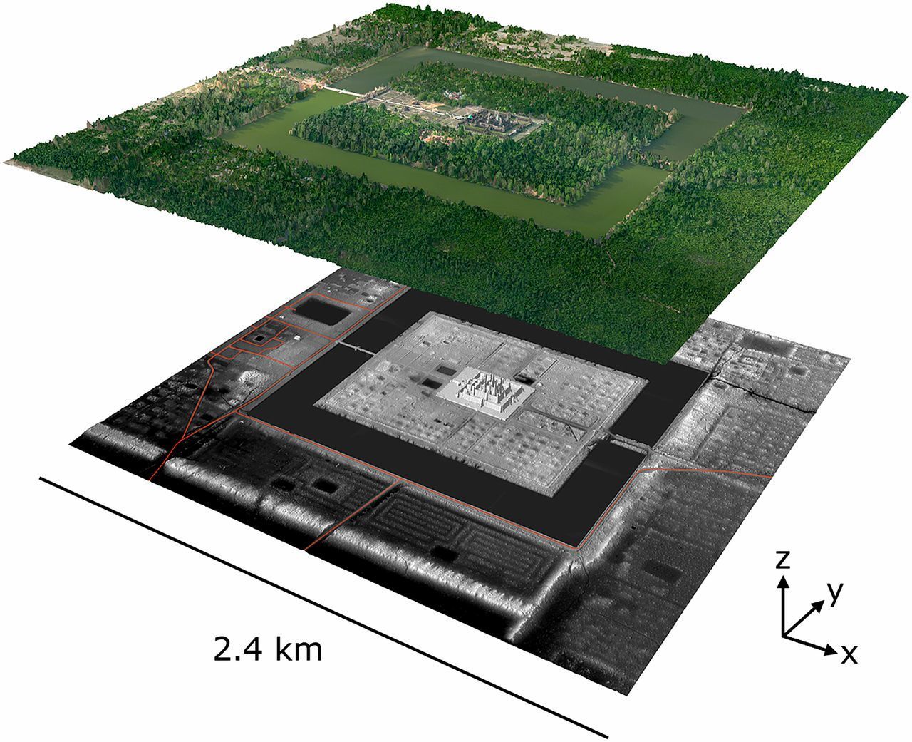 LIDAR Scans Reveal Hidden Megacity Around Cambodia's Angkor Wat Temple ...