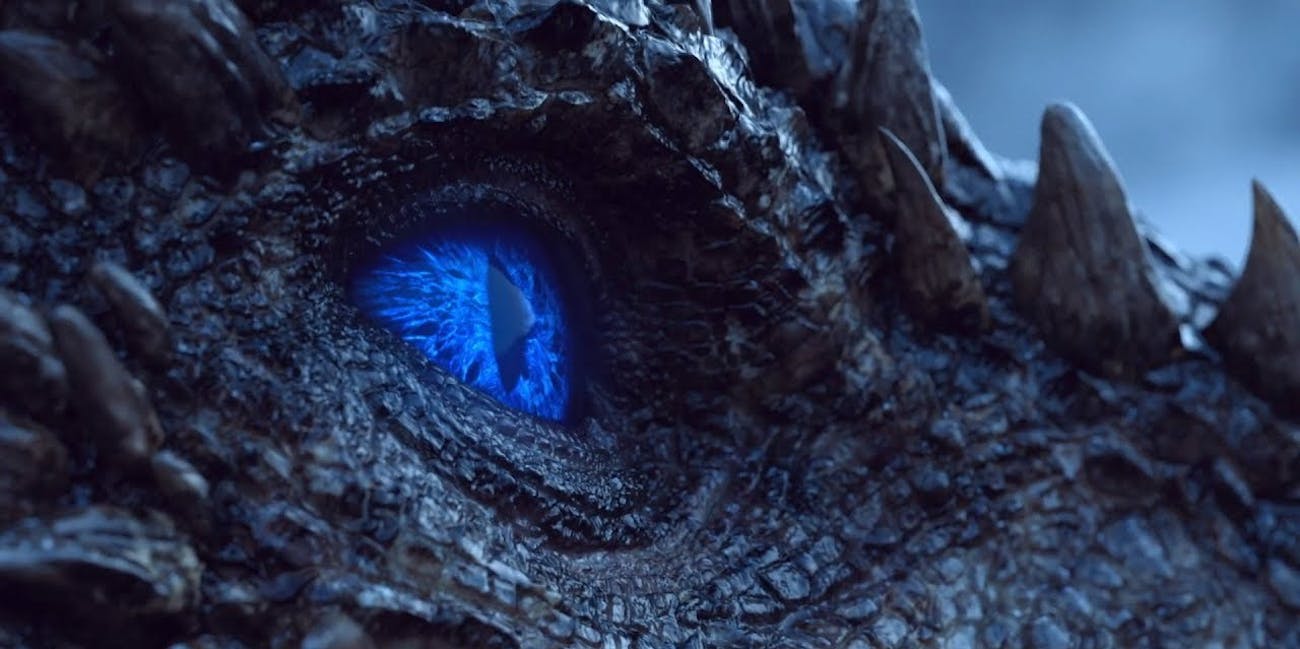 Viserion has become an undead ice dragon.