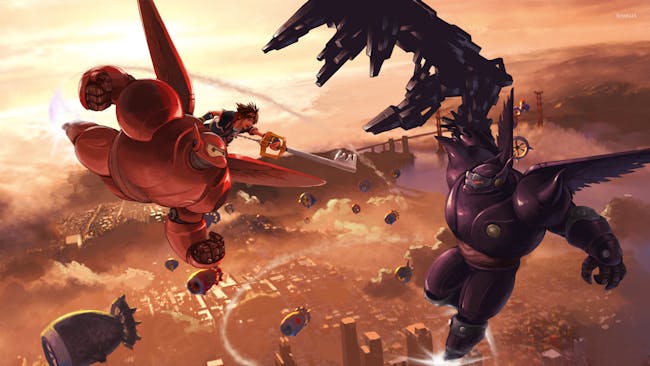 Concept art of 'Big Hero 6' in 'Kingdom Hearts 3'.