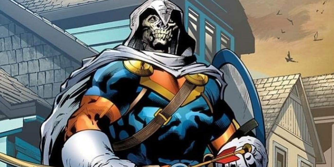 The villain Taskmaster, as seen in Marvel Comics