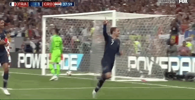 world cup 2018 antoine griezmann celebrated goal with a fortnite dance inverse - fortnite dances gif
