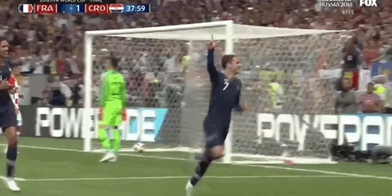world cup 2018 antoine griezmann celebrated goal with a fortnite dance inverse - all fortnite celebrations