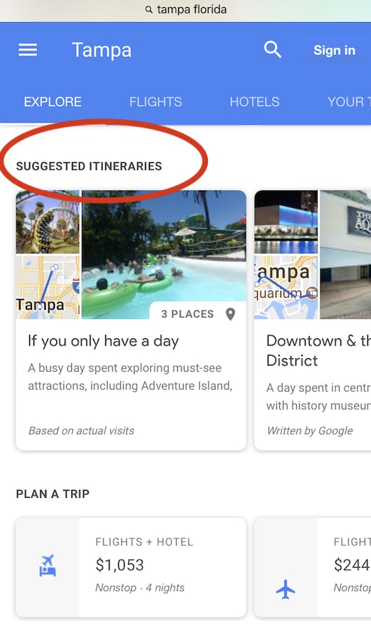Google, hotels, travel
