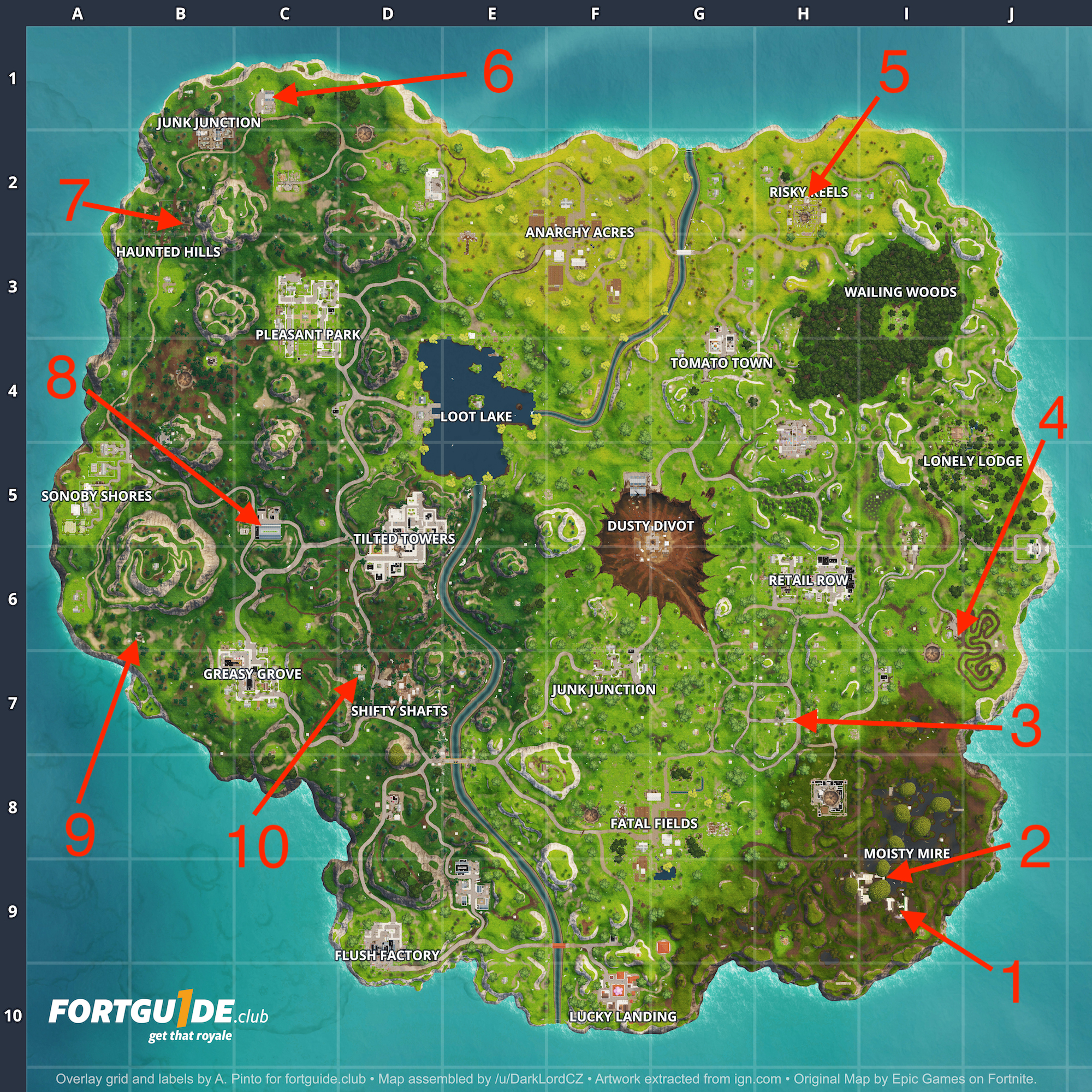 fortnite dance in front of cameras a definitive guide to map locations inverse - camera locations for fortnite