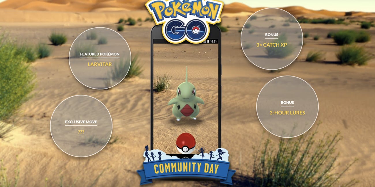 'Pokemon GO' Community Day How to Get a Shiny Larvitar Inverse