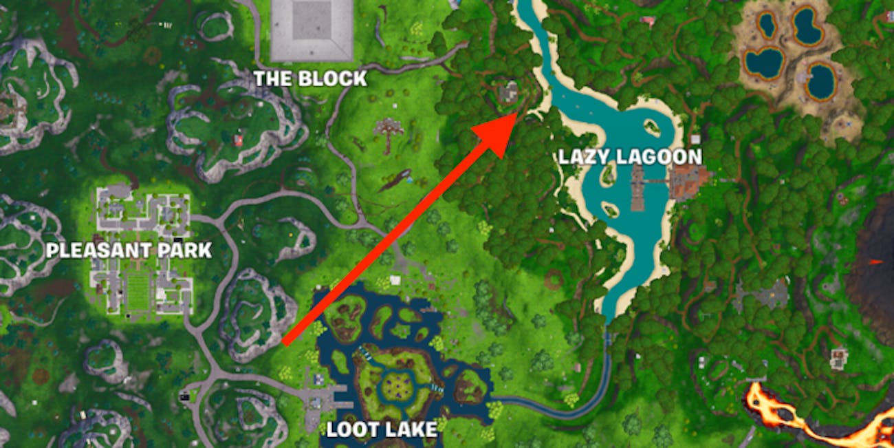 fortnite week 6 discovery hidden banner location map - fortnite banner locations season 8