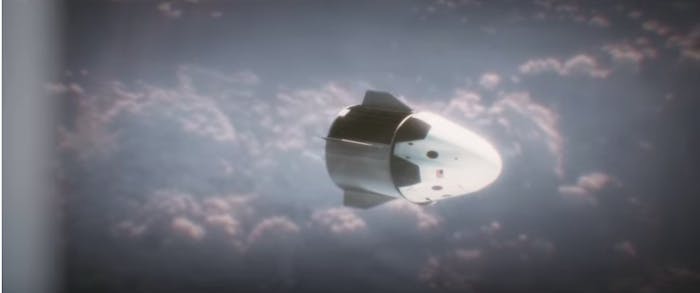 Crew Dragon Capsule, animated