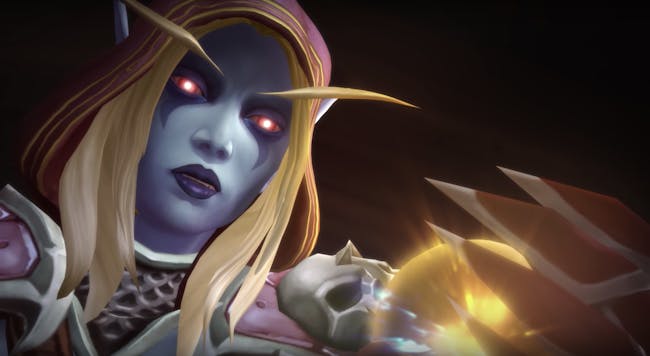 Sylvanas Windrunner looks at Azerite