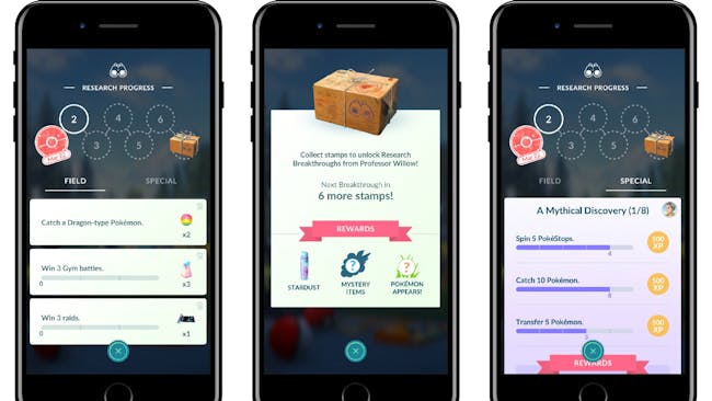 A look at some examples of how Research functions in 'Pokémon GO'.