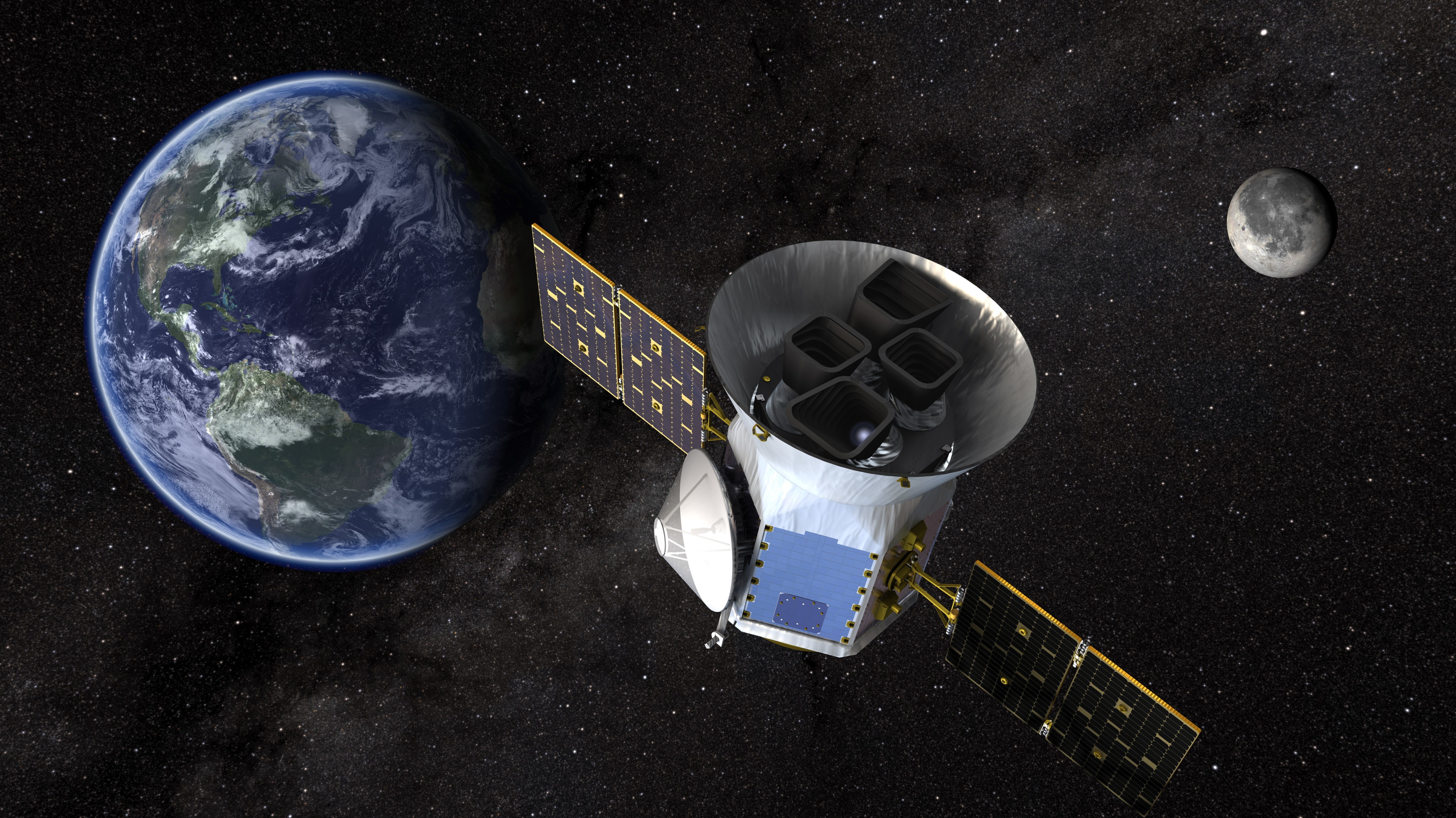 Artist conception of NASA's TESS spacecraft. 