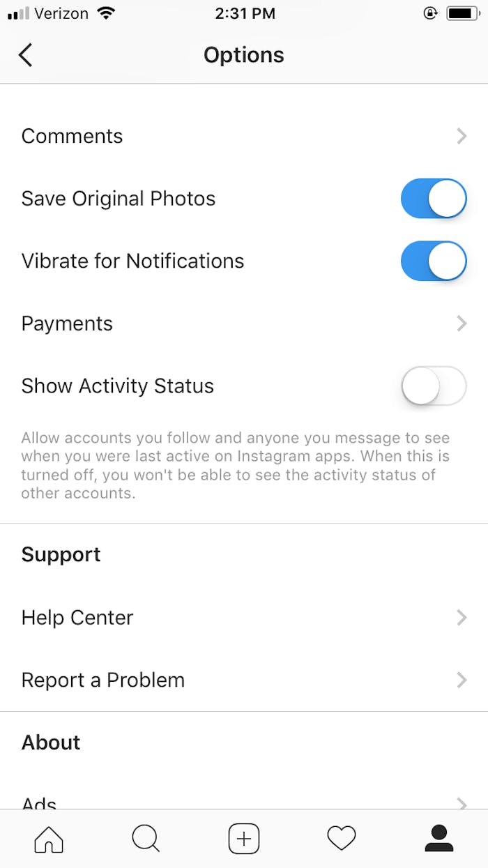 How to Turn Off Instagram's "Activity Status" Inverse