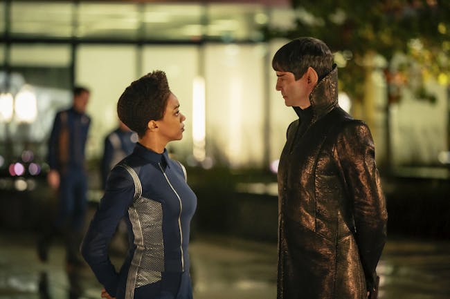 Burnham and her adoptive father Sarek