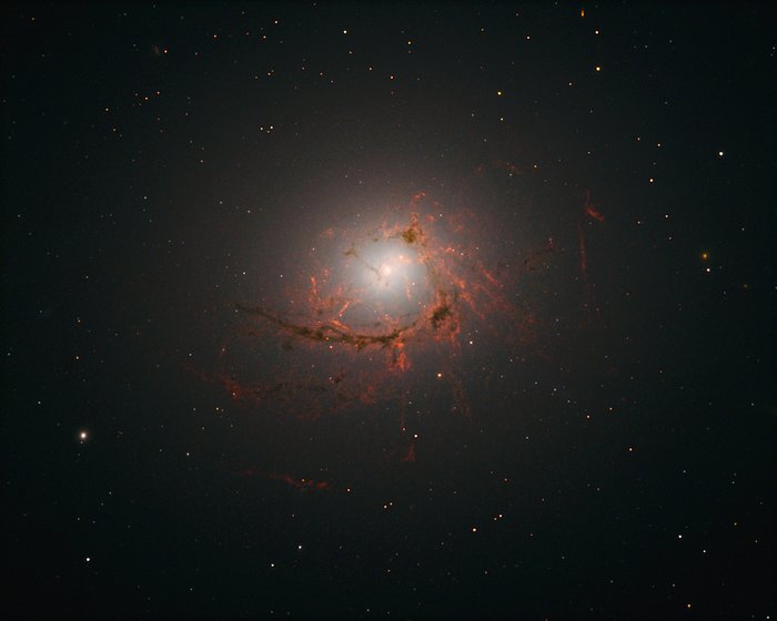 A view of NGC 4696, the largest galaxy in the Centaurus Cluster. 