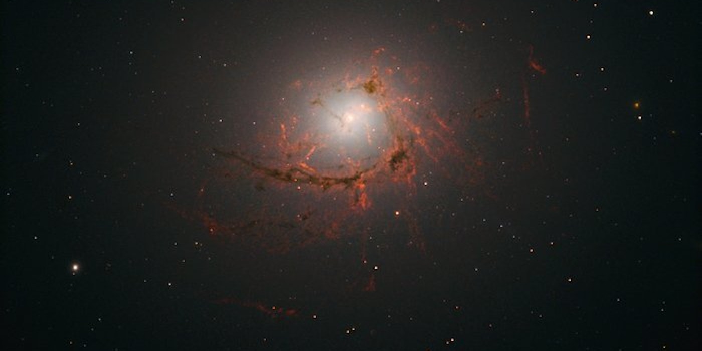 A view of NGC 4696, the largest galaxy in the Centaurus Cluster. 