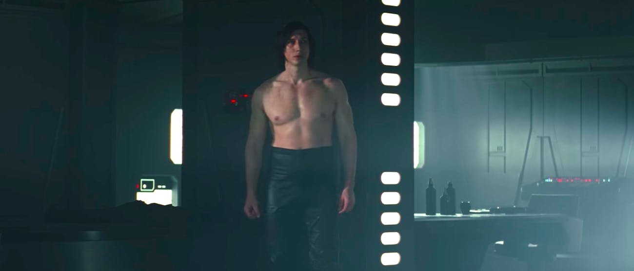 Kylo Ren shirtless.