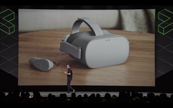 Barra unveils the Oculus Go.