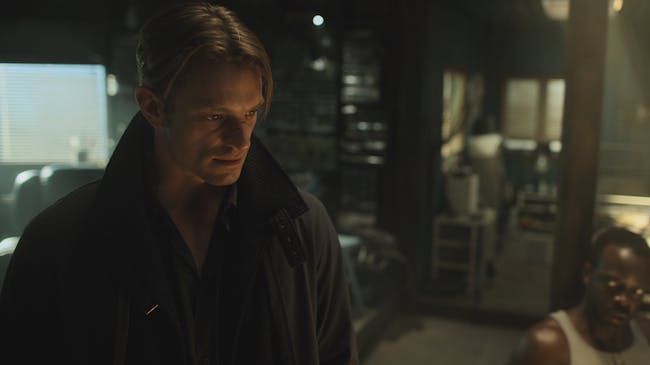 Joel Kinnaman as Takeshi Kovacs in 'Altered Carbon'.