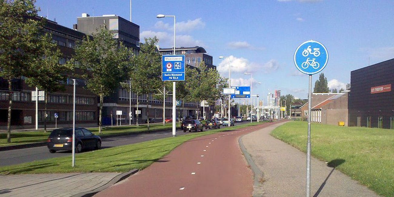 bike path Rotterdam the Netherlands Dutch design