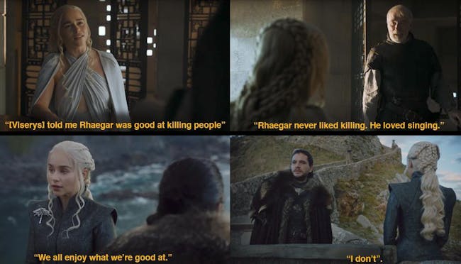 Kit Harington and Emilia Clarke in 'Game of Thrones' Season 7