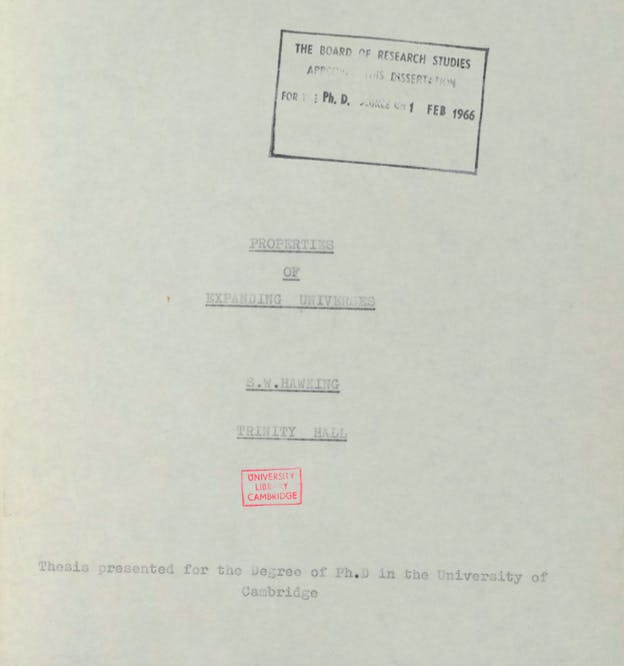 Hawking's thesis