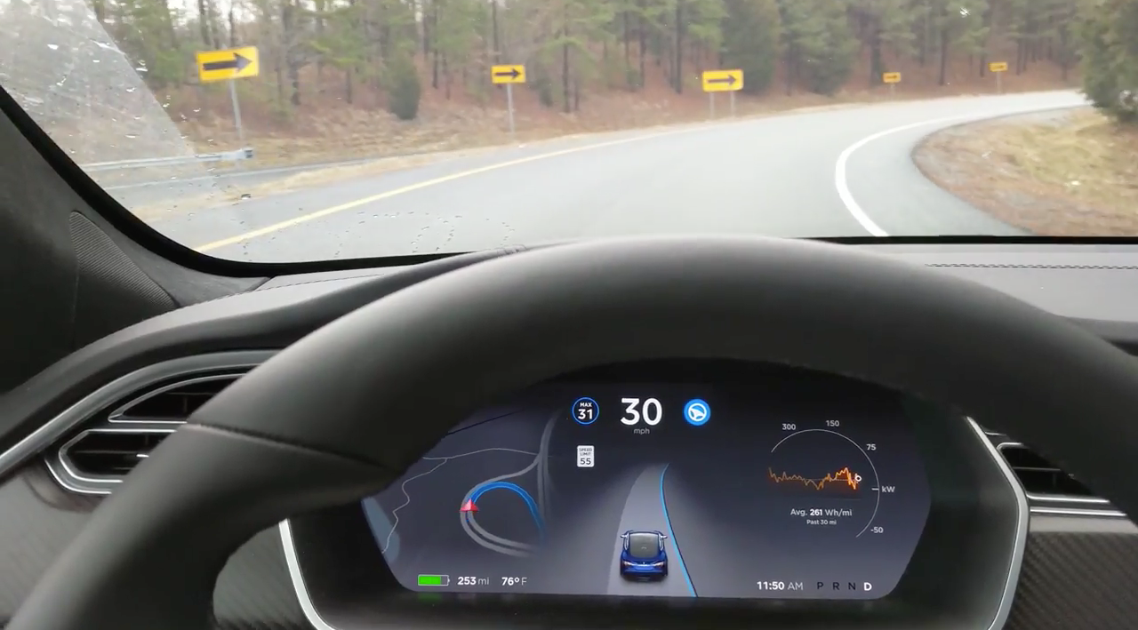 Watch Tesla Autopilot Tackle This Curve Of Death In