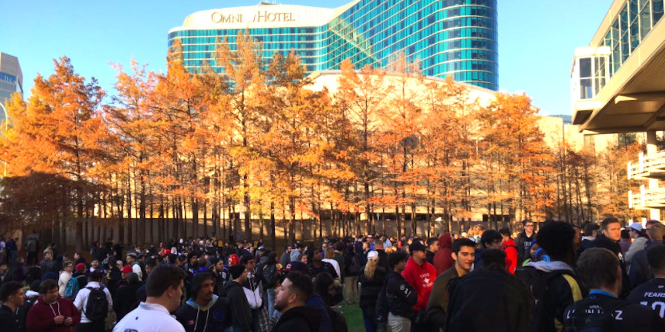 Kay Bailey Hutchison Convention Center is evacuated during CWL Dallas in the middle of a match.