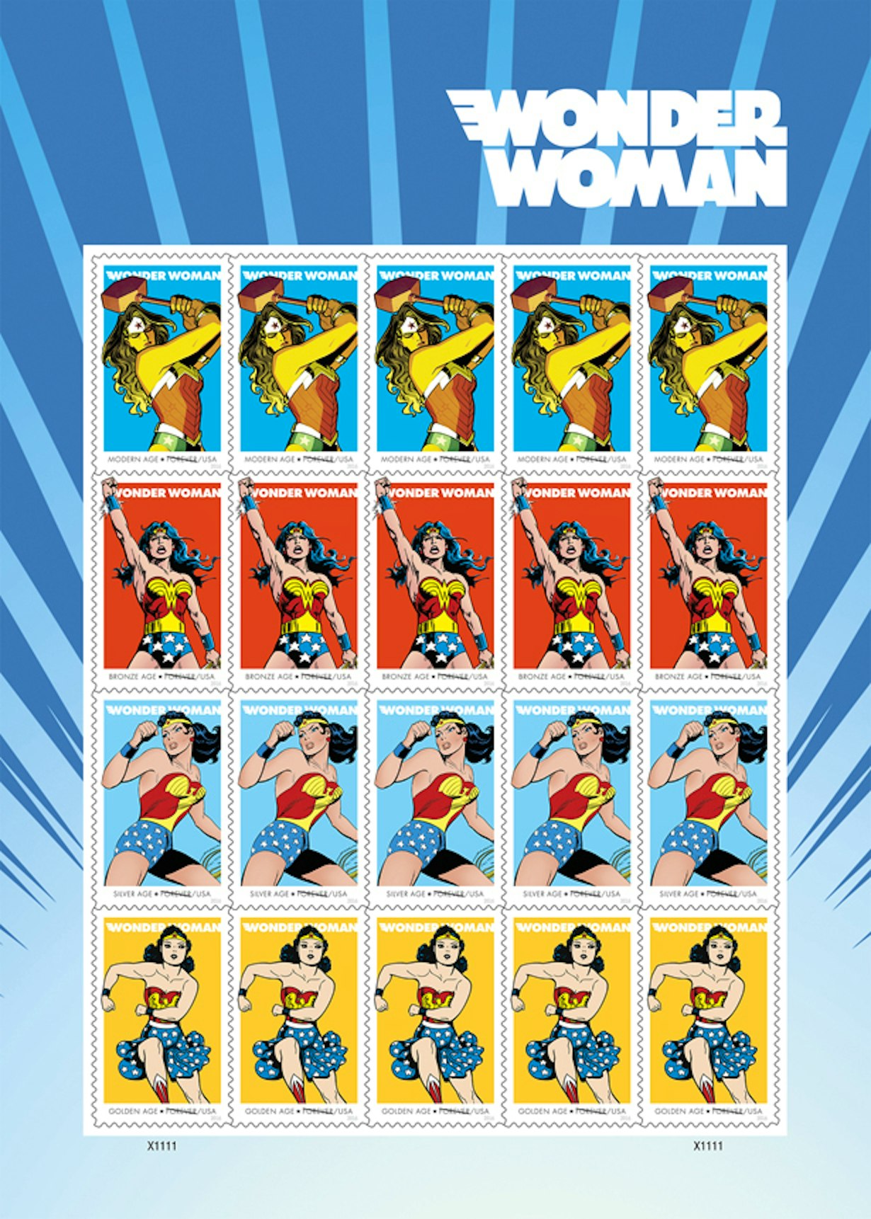 Celebrate 75 Years of Wonder Woman with These New Stamps Inverse