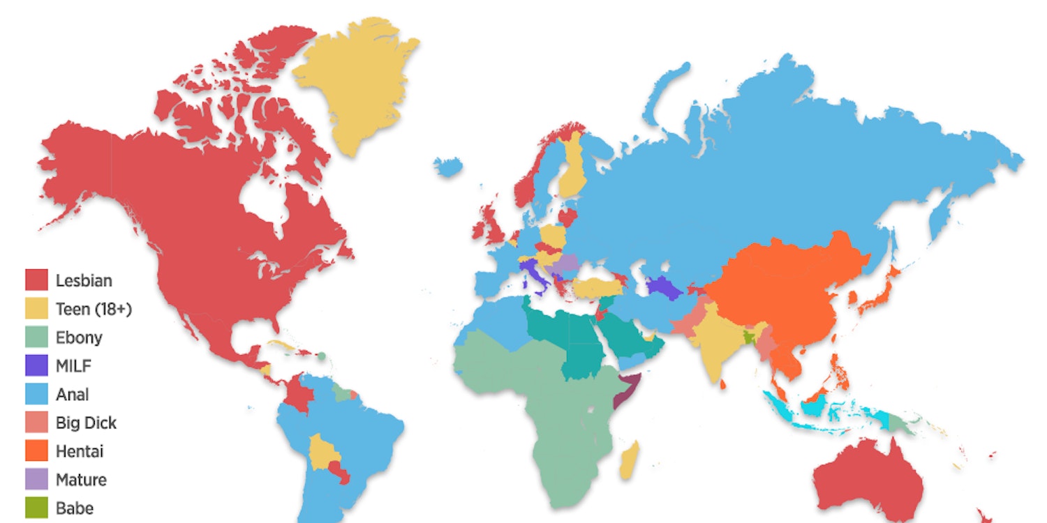Pornhub Released A Detailed Map Of The Worlds Porn -7039