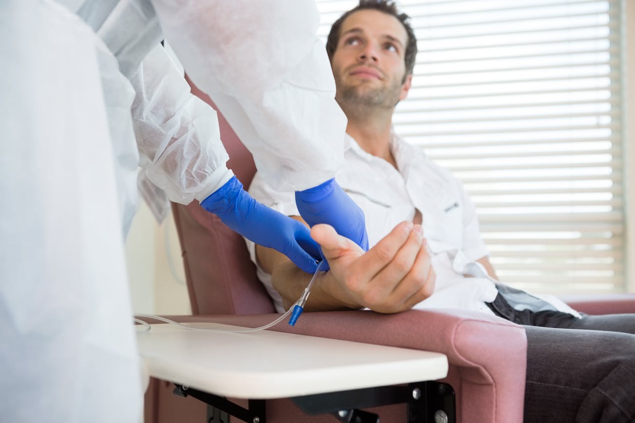 male breast cancer, treatment, hospital, man