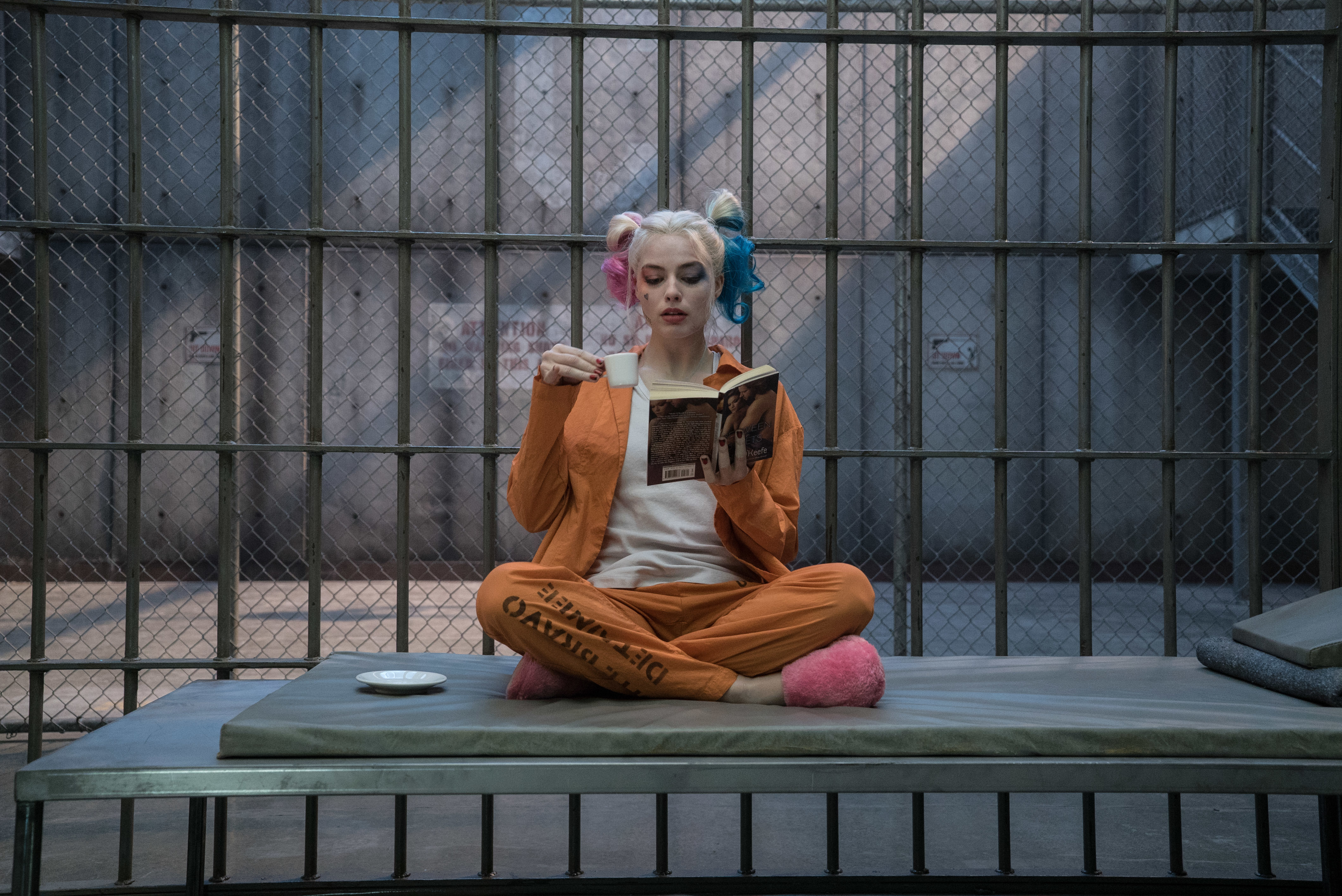 harley quinn in orange jumpsuit